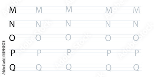 Alphabet writing practice worksheet