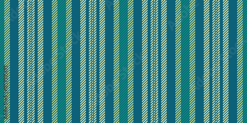 Turface vertical lines seamless, mid stripe background textile. Frazil vector fabric texture pattern in cyan and light colors.