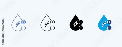 Electrolyte Multiple Icon Illustration Vector