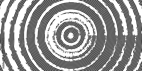 Circular starburst explosion texture. Distressed uneven grunge background. Abstract vector illustration. Overlay to create interesting effect and depth. Isolated on white background.