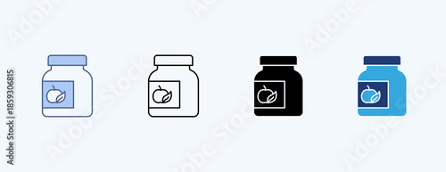Dietary Supplement Multiple Icon Illustration Vector