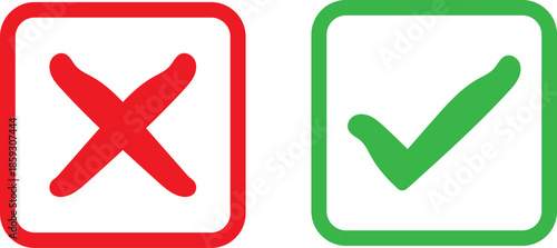 Check and cross icons