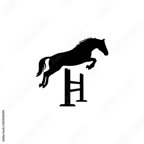 Jumping Horse Athletic Vector Silhouette