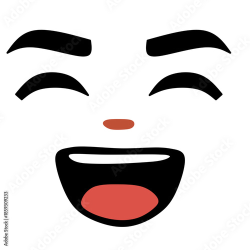 Vector illustration set of cartoon woman face icons featuring various eye designs, smiles, and makeup silhouettes for fun fashion logos and emoticons