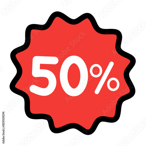 3d red percent sign and discount label icon representing a business sale promotion offer for a price off tag design illustration