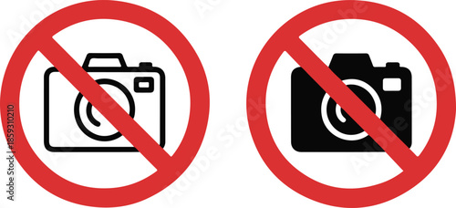 No photography sign with camera crossed out indicating picture restriction
