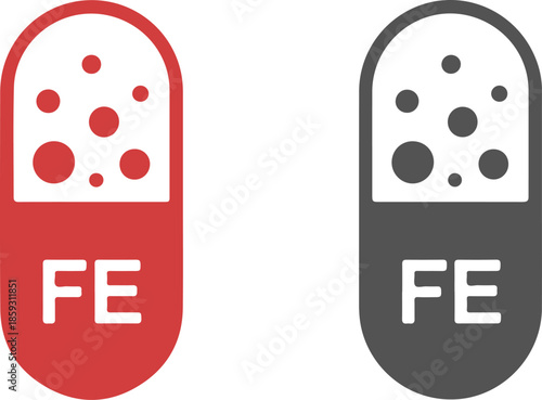 Iron supplement capsule for anemia treatment and healthy nutrition