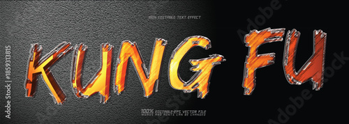 kung fu editable text effect