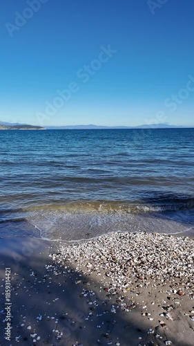 Amazing Landscape of coastline of Thassos island, East Macedonia and Thrace, Greece 
