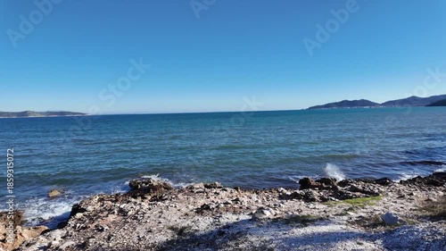 Amazing Landscape of coastline of Thassos island, East Macedonia and Thrace, Greece 