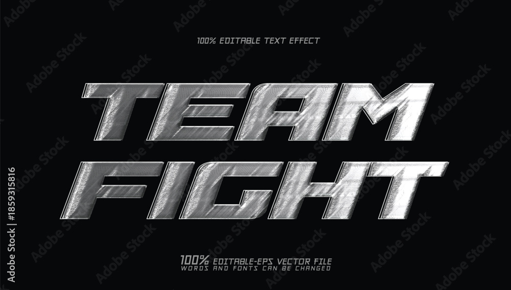Obraz premium team fight editable text effect