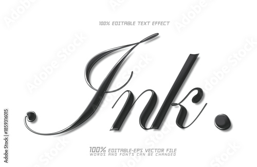 ink editable text effect