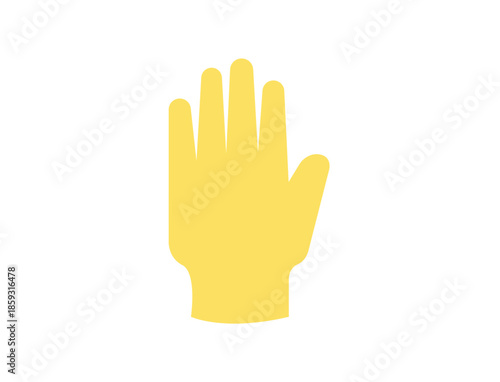 hand high five raised in the air palm finger emoji symbol sign icon vector illustration isolated flat