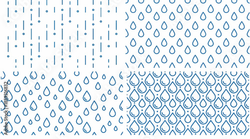 Blue and white patterned background textures. Spring Vector Packs. EPS Editable