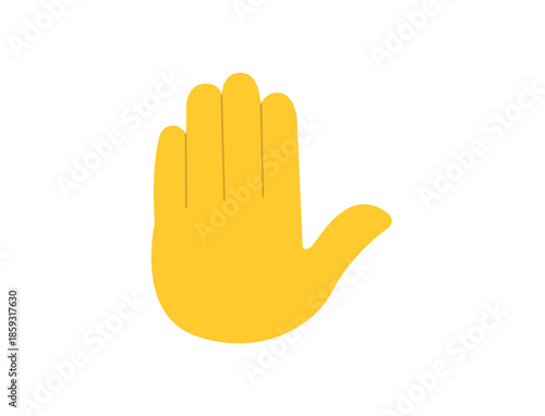 hand high five raised in the air palm finger emoji symbol sign icon vector illustration isolated flat