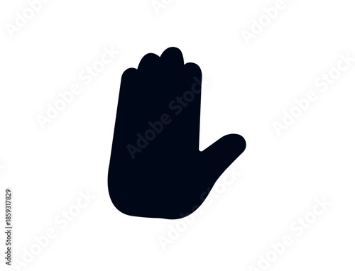 hand high five raised in the air palm finger emoji symbol sign icon vector illustration isolated flat