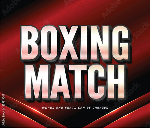boxing text effect editable