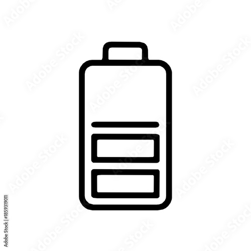 Battery energy storage system accessibility outline icon (vector)