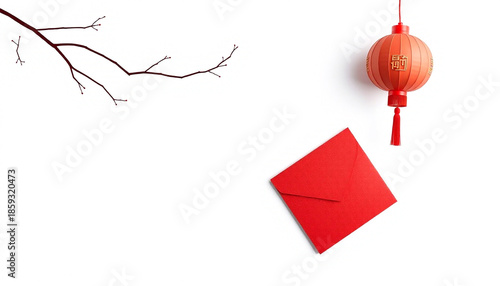 Chinese New Year Red Envelope Isolated on White