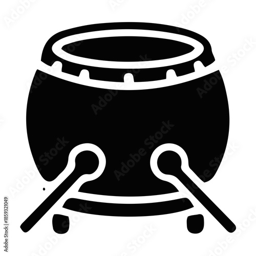 Embrace the vibrant traditions of the lunar new year with this iconic drum graphic, symbolizing rhythm, festivity, and cultural joy