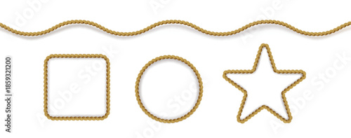 Thick braided cable vector graphics for industrial and sea design vector