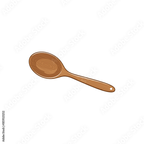 Wooden Spoon Illustration A Simple Kitchen Utensil for Cooking and Serving