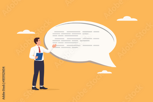 Business Woman With Speech Bubble