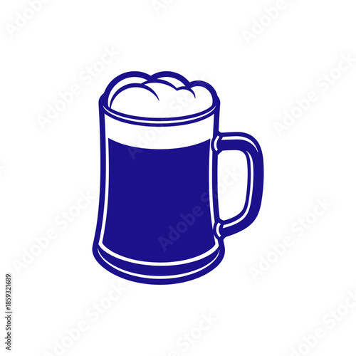 A refreshing, frothy mug of dark beer, perfect for a celebration or casual enjoyment
