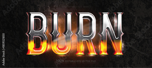 burn editable text effect