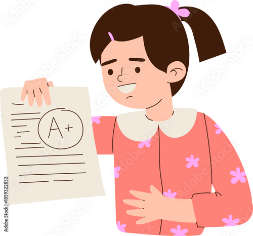 Students Showing A Plus Grade