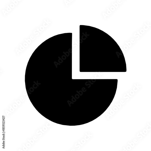 Expense categorization financial pie chart rounded accessibility icon (vector)