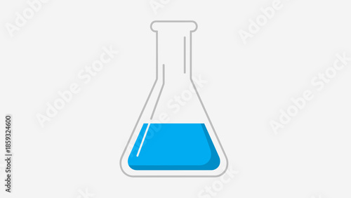 Erlenmeyer Flask with Blue Liquid.