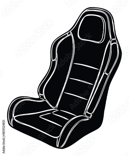 Automotive highperformance racing seat with ergonomic design providing superior comfort and support for speed enthusiasts and vehicle interior customization projects