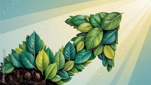 Green Leaves Plant Illustration Nature Background Decoration