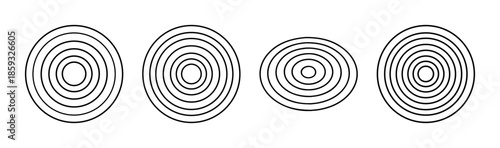 Abstract concentric circle patterns and ripple effects for design and background