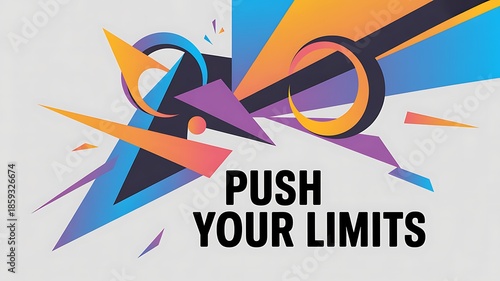 Push Your Limits Inspirational Abstract Background Design