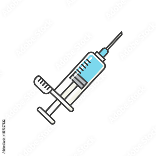 Stylized laboratory flask vector icon with blue liquid and bubbles, perfect for illustrating scientific concepts, chemistry experiments, and educational research in an accessible visual format