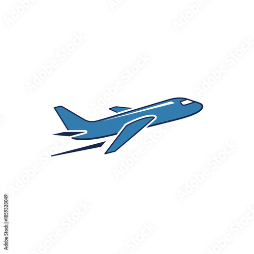 Dynamic illustration depicting a sleek passenger airplane embarking on a swift journey, symbolizing modern air travel, rapid transport, and the excitement of taking flight
