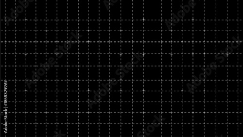 Abstract dark background with a subtle, dashed grid pattern, offering a modern and minimalist digital aesthetic for various design applications and technological themes