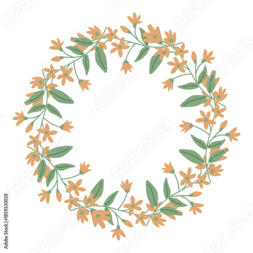 Decorative floral simple vector frame