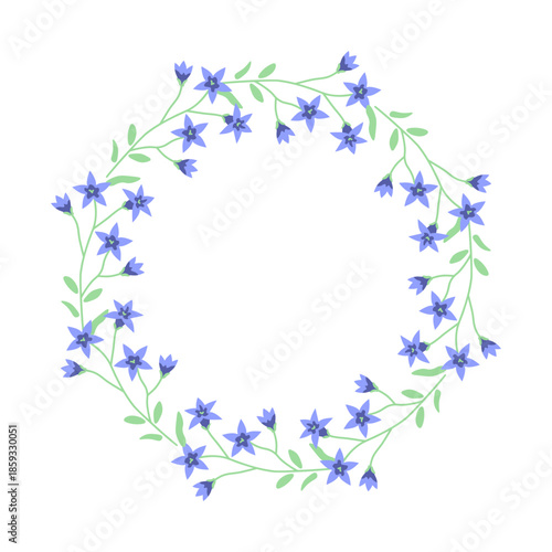 Decorative floral simple vector frame