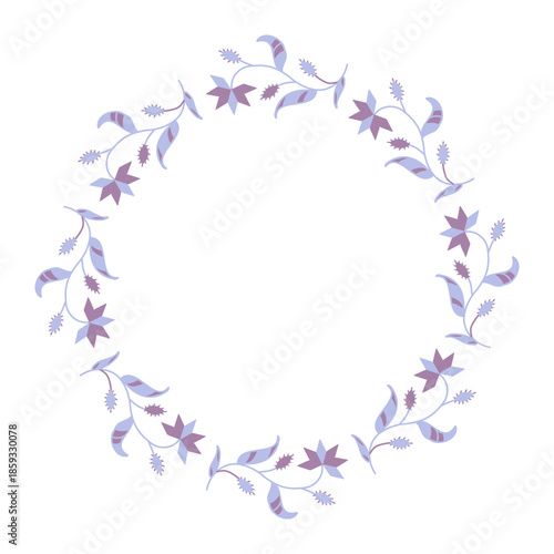 Decorative floral simple vector frame