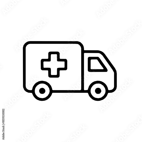 Pharmacy delivery medication shipping accessibility icon (vector)