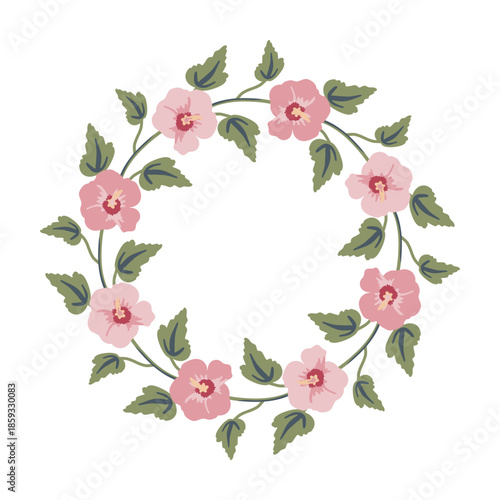 Decorative floral simple vector frame