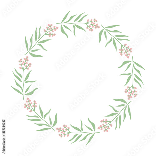 Decorative floral simple vector frame