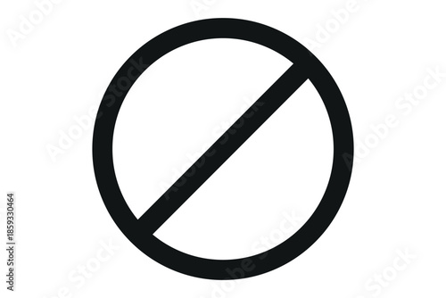 NO symbol, prohibition or forbidden sign