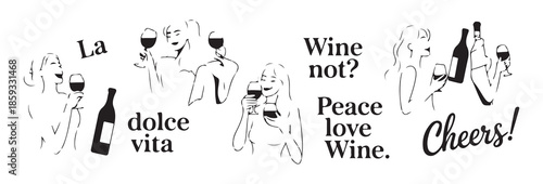 Friends celebrating with wine enjoying life together cheers to good times and dolce vita moments