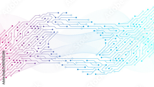 Digital tech motherboard texture design. Creative idea banner concept for internet technology. Software coding. Engineering concept for poster, cover, banner, header, web, presentation template