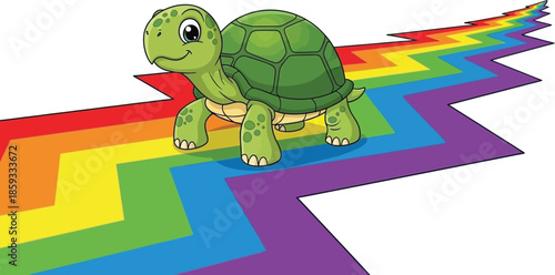 green turtle on white background on white background