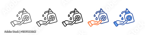 Sanitation Different Set Vector Icon